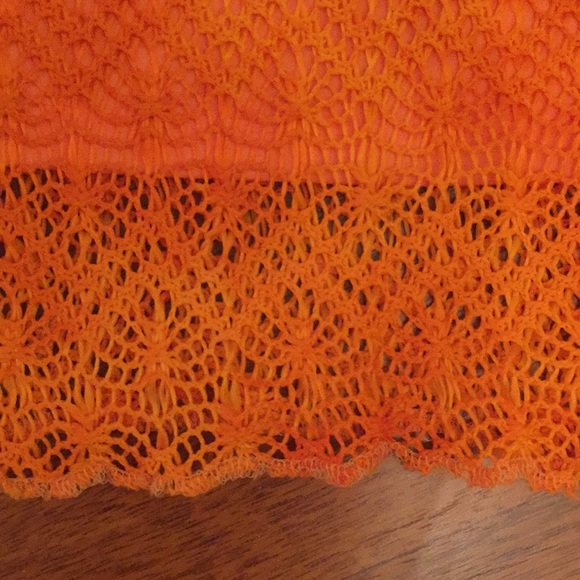 SOLD - One Clothing Orange Knit Skirt Medium - Picture 7 of 9